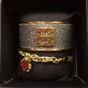 Rustic cuff bracelet set. Never worn.